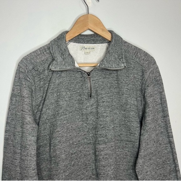 J. Crew Heathered Gray 1/4 Zip Pullover Sweater L - Picture 3 of 5